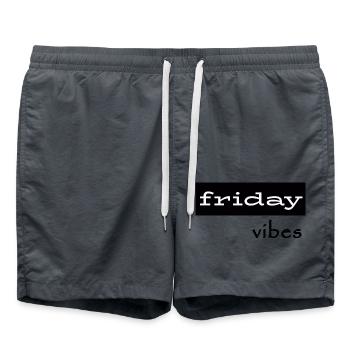 vendredi Vibes - Short de bain - charbon - Devant - AI Model Male 185 light (185cm)