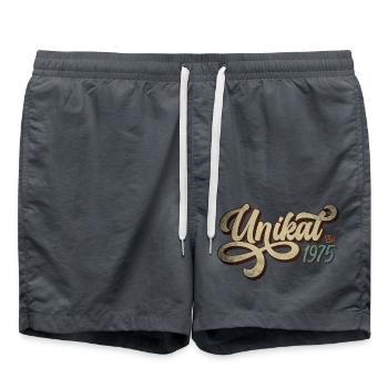 Unikat Est. 1975 - Badeshorts - Anthrazit - Vorne - AI Model Male 185 light (185cm)