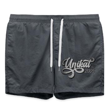 Unikat Est. 2005 - Geschenk 21. Geburtstag - Badeshorts - Anthrazit - Vorne - AI Model Male 185 light (185cm)