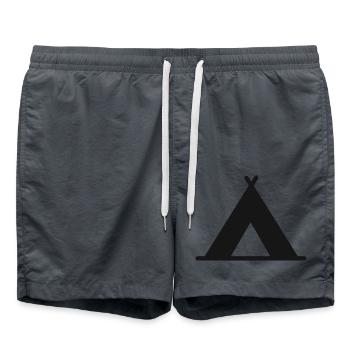Camper tente cadeau tentes nature camping vacances - Short de bain - charbon - Devant - AI Model Male 185 light (185cm)