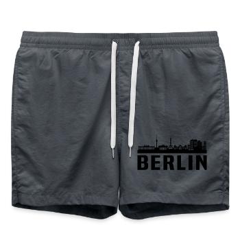 Berlin skyline berlin - Badeshorts - Anthrazit - Vorne - AI Model Male 185 light (185cm)