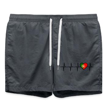 Portugal Heartbeat Drapeau Portugais - Short de bain - charbon - Devant - AI Model Male 185 light (185cm)