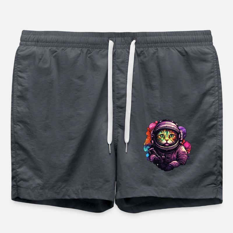 Astro Cat - Swim Trunks - anthracite