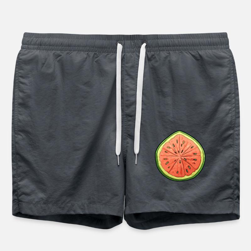 Melon slice - living - Swim Trunks - anthracite