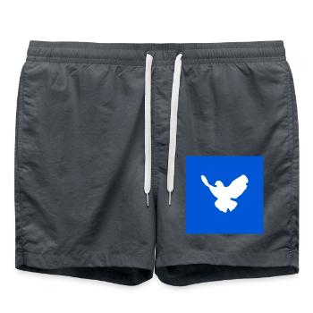 Dove of peace - Swim Trunks - anthracite - Front - AI Model Male 185 light (185cm)
