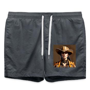 Un nouveau shérif est en ville - Short de bain - charbon - Devant - AI Model Male 185 light (185cm)