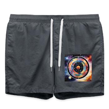 Dartboard Milky Way - Swim Trunks - anthracite - Front - AI Model Male 185 light (185cm)