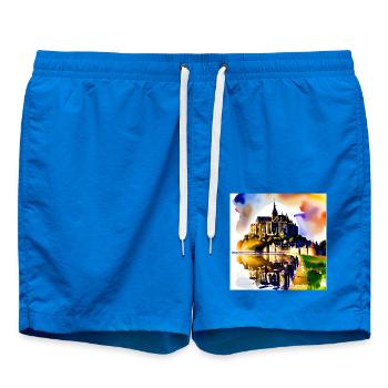 Mont Saint Michel, Frankreich - Badeshorts - Cobalt blue - Vorne