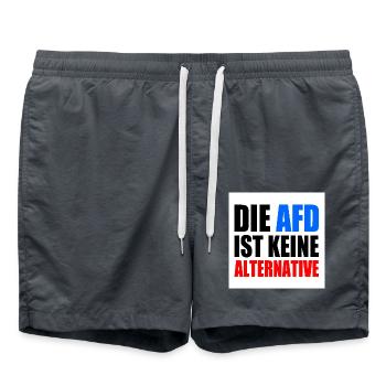 die afd ist keine alternative - Badeshorts - Anthrazit - Vorne - AI Model Male 185 light (185cm)