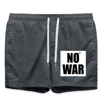 No war - Swim Trunks - anthracite - Front - AI Model Male 185 light (185cm)
