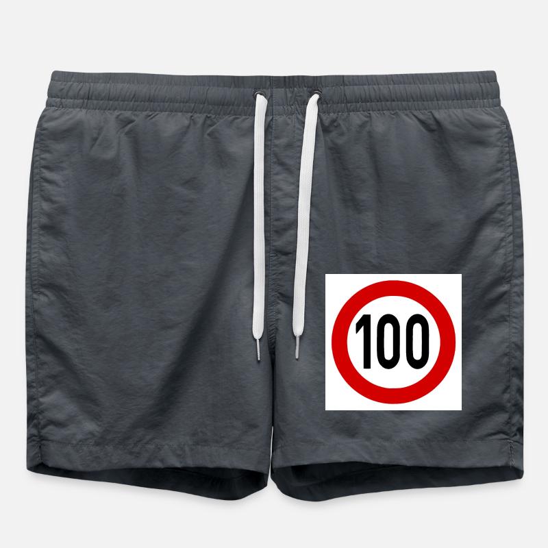 Tempolimit 100 - Badeshorts - Anthrazit