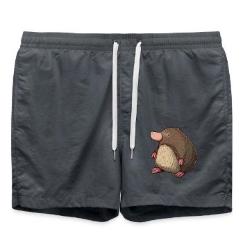 Adorable grain de beauté dans une pose ludique - Short de bain - charbon - Devant - AI Model Male 185 light (185cm)