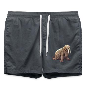 Majestätischer Walross Look Für Dich - Badeshorts - Anthrazit - Vorne - AI Model Male 185 light (185cm)