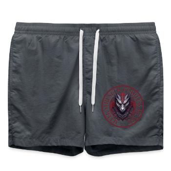 Sleek Strength, Fearless Heart - Swim Trunks - anthracite - Front - AI Model Male 185 light (185cm)
