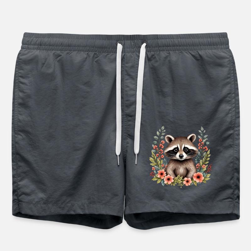Raton laveur mignon - Short de bain - charbon