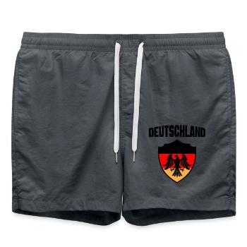 Deutschland - Badeshorts - Anthrazit - Vorne - AI Model Male 185 light (185cm)