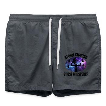 Storm Chasing Ghost Whisperer – Lineman Halloween - Short de bain - charbon - Devant - AI Model Male 185 light (185cm)