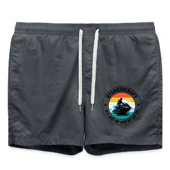Jet Ski Hydrotherapy Ocean Adventure Watersports - Swim Trunks - anthracite - Front - AI Model Male 185 light (185cm)