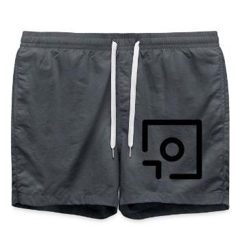 Photo Camera Save Abstract Floppy Disk Icon Gift - Swim Trunks - anthracite - Front - AI Model Male 185 light (185cm)