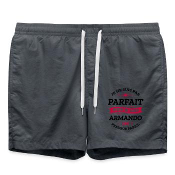 ARMANDO PARFAIT - PRENOM ARMANDO - Short de bain - charbon - Devant - AI Model Male 185 light (185cm)