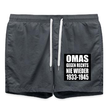 Omas gegen rechts - Badeshorts - Anthrazit - Vorne - AI Model Male 185 light (185cm)