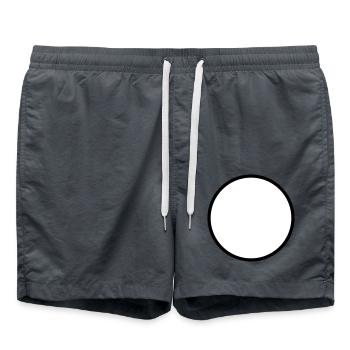Symbole de cercle vide - Short de bain - charbon - Devant - AI Model Male 185 light (185cm)