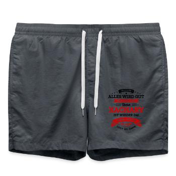 ALLES WIRD GUT, DIE LEGENDE XACHARY IST DA - Badeshorts - Anthrazit - Vorne - AI Model Male 185 light (185cm)