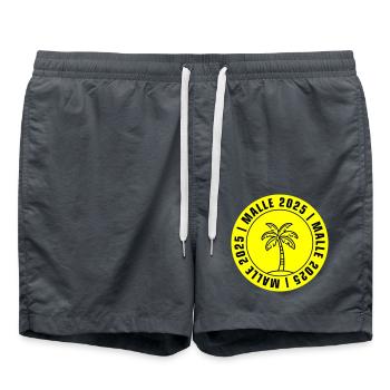 Malle 2025 Palme - Badeshorts - Anthrazit - Vorne - AI Model Male 185 light (185cm)