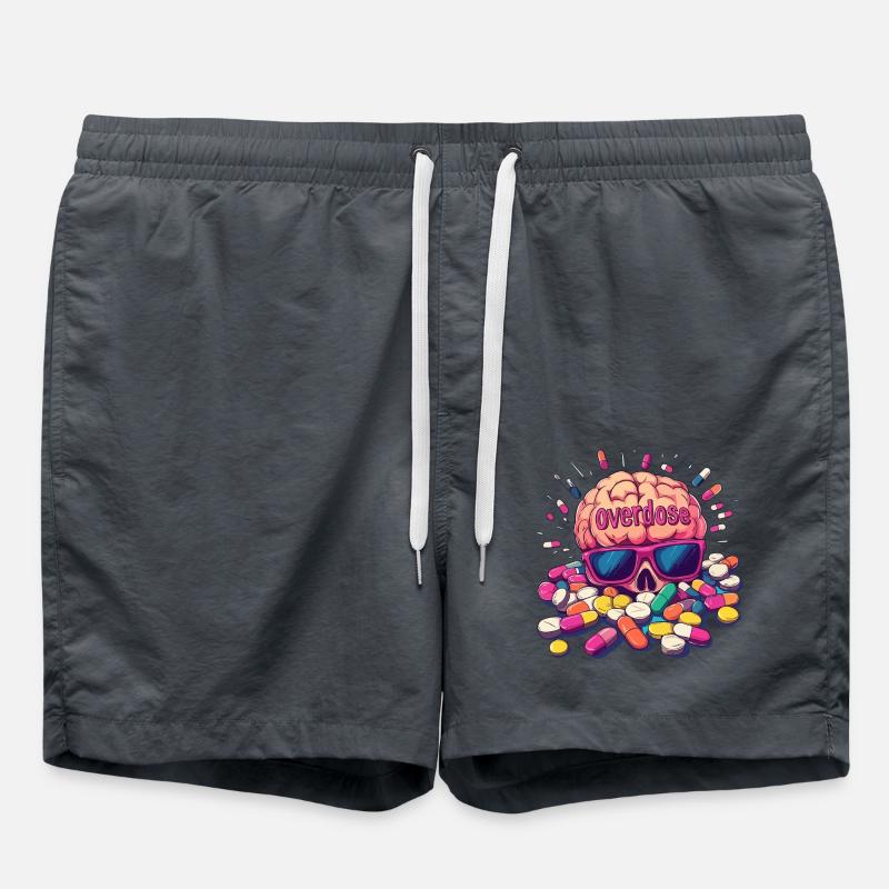 Psy Brain - Swim Trunks - anthracite