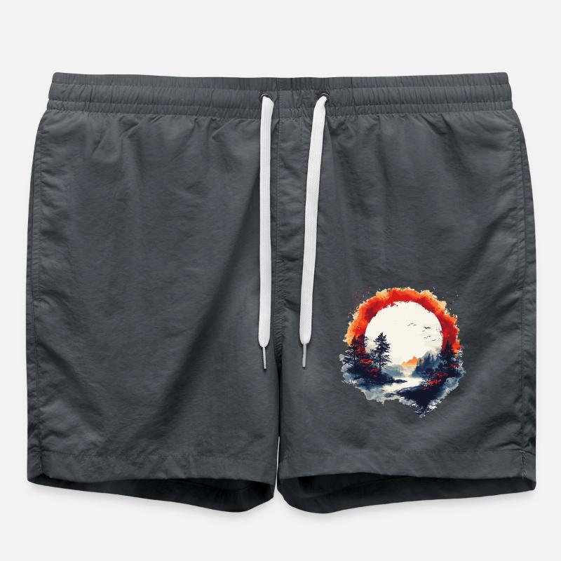Autumn forest - Swim Trunks - anthracite