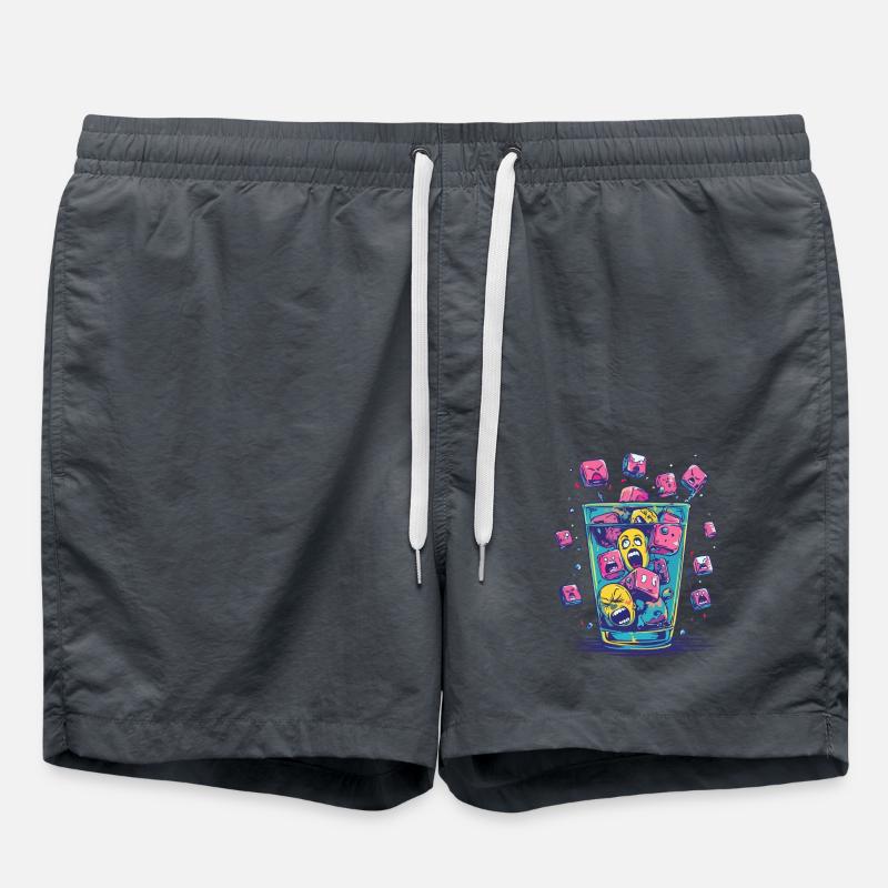 Intoxication cube - Swim Trunks - anthracite