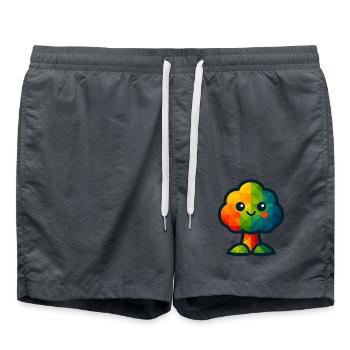WPAP Polygon Kawaii Style Baby Toy Tree - Swim Trunks - anthracite - Front - AI Model Male 185 light (185cm)