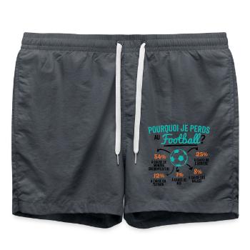 Warum verliere ich im Fußball? - Badeshorts - Anthrazit - Vorne - AI Model Male 185 light (185cm)