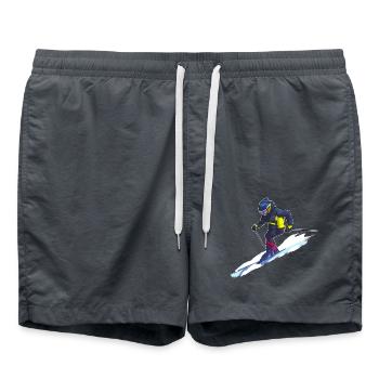 Skiing Skiing Skiers Winter sports - Swim Trunks - anthracite - Front - AI Model Male 185 light (185cm)