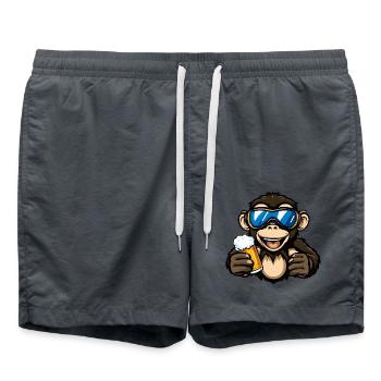 Monkey après-ski beer - Swim Trunks - anthracite - Front - AI Model Male 185 light (185cm)