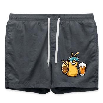 Schnecke Apres Ski Bier - Badeshorts - Anthrazit - Vorne - AI Model Male 185 light (185cm)