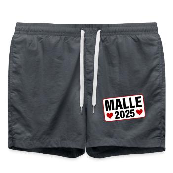 Malle 2025 Herz - Badeshorts - Anthrazit - Vorne - AI Model Male 185 light (185cm)