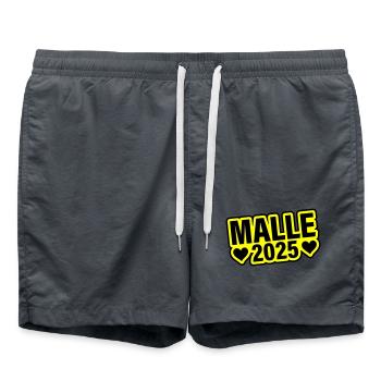 Malle 2025 Herz - Badeshorts - Anthrazit - Vorne - AI Model Male 185 light (185cm)