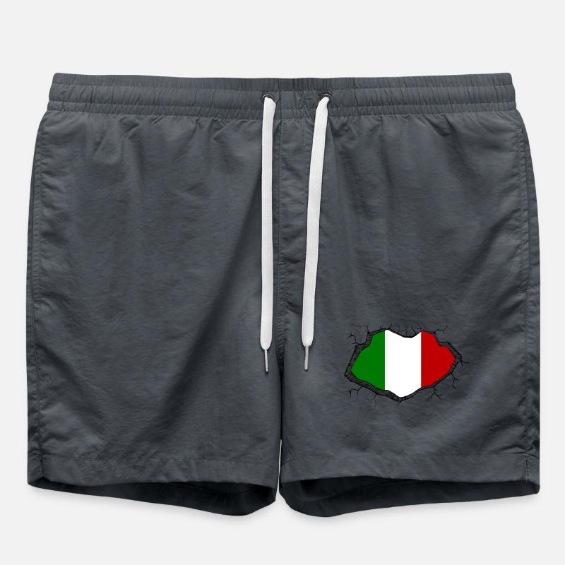 Drapeau italien - Short de bain - charbon
