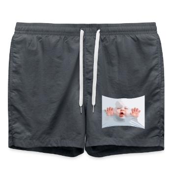 Bébé luxueux en tissu blanc - Short de bain - charbon - Devant - AI Model Male 185 light (185cm)