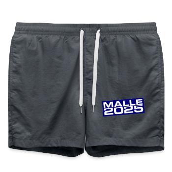 Malle 2025 Mallorca Reise - Badeshorts - Anthrazit - Vorne - AI Model Male 185 light (185cm)