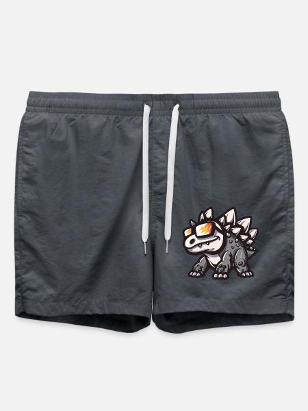 Dinosaur stegosaurus Cool Comic - Swim Trunks - anthracite
