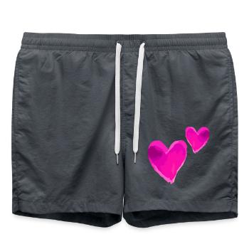 Heart Love In Love Symbol - Swim Trunks - anthracite - Front - AI Model Male 185 light (185cm)