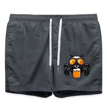 Tarantula Apres Ski Bier Comic - Badeshorts - Anthrazit - Vorne - AI Model Male 185 light (185cm)