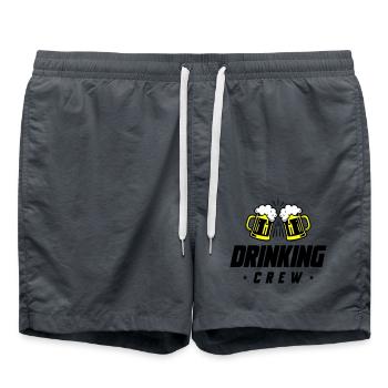 Drinking Crew Bier - Badeshorts - Anthrazit - Vorne - AI Model Male 185 light (185cm)