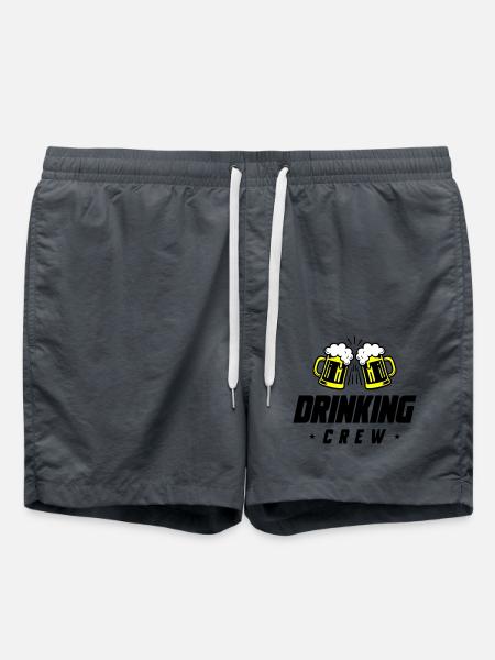 Drinking Crew Beer - Swim Trunks - anthracite