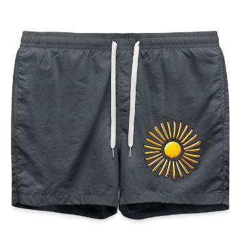 Soleil d’été Frites Pomme de terre Restauration rapide - Short de bain - charbon - Devant - AI Model Male 185 light (185cm)