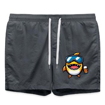 Poisson Piranha Bière d’après-ski - Short de bain - charbon - Devant - AI Model Male 185 light (185cm)