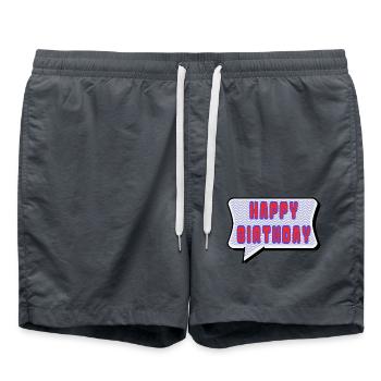 ALLES GUTE ZUM GEBURTSTAG. ALLES GUTE ZUM GEBURTSTAG. JAHRESTAG. - Badeshorts - Anthrazit - Vorne - AI Model Male 185 light (185cm)