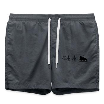 Sandwich Puls Herz - Badeshorts - Anthrazit - Vorne - AI Model Male 185 light (185cm)